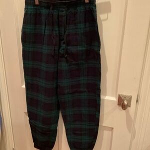 Nordstrom men’s shop, cotton flannel blackwatch pajama pants, M